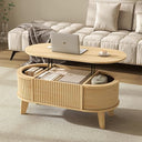 Fluted Lift Top Coffee Table with Hidden Storage