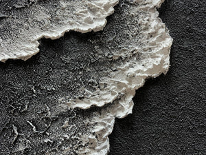 24x36" Hand-Painted 3D Texture Abstract Sea Wave Oil Painting – Modern Minimalist Canvas Wall Art