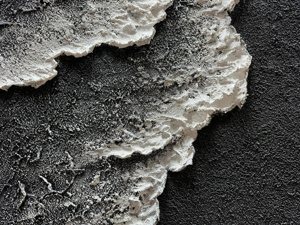 24x36" Hand-Painted 3D Texture Abstract Sea Wave Oil Painting – Modern Minimalist Canvas Wall Art
