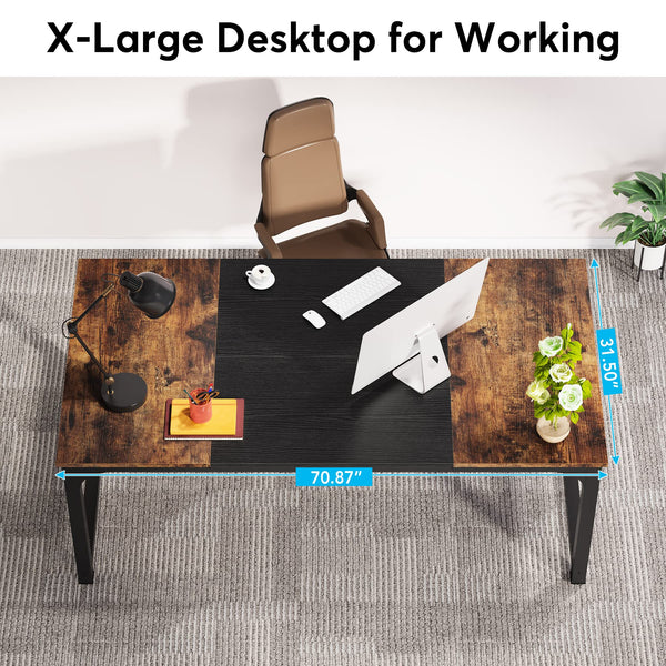 Extra Large Executive Office Desk – Industrial Style