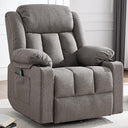 Overstuffed Rocker Swivel Recliner Chair with Massage & Heat