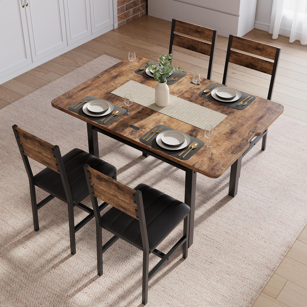 Extendable Dining Table Set for 4