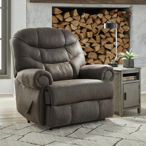 Large Zero Wall Recliner Chair – Grey Faux Leather