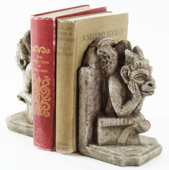 Concrete Gargoyle Bookends