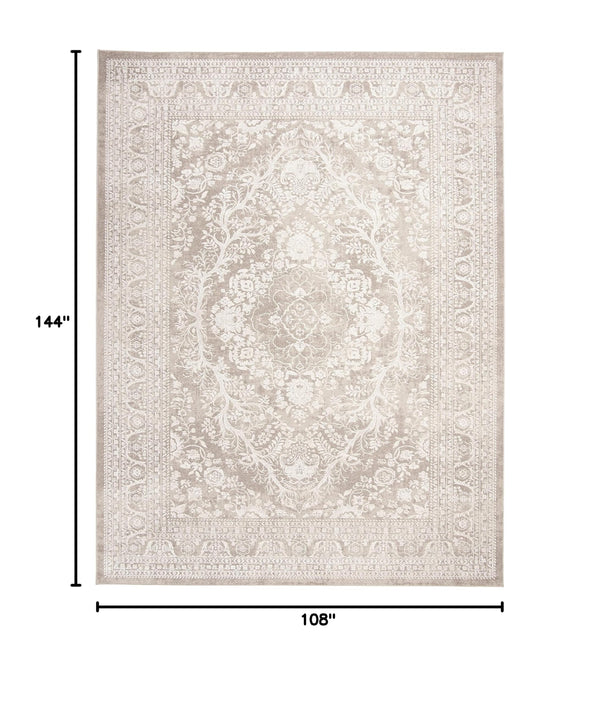 9x12 Transitional Area Rug – Beige & Cream | Reflection Collection