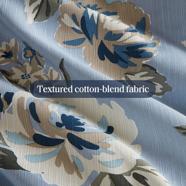 Vintage Floral Reversible Comforter Set – 7 Piece Bedding