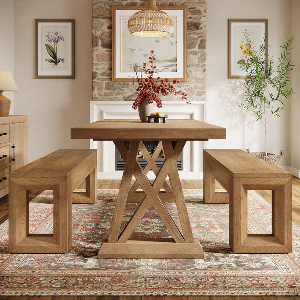 47-Inch Farmhouse Entryway Bench