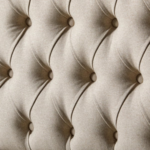 Solid Wood Platform Bed with Tufted Upholstered Headboard
