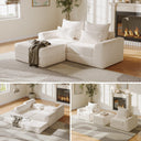 Modular Sectional Sofa with Ottoman & L-Shape Configuration