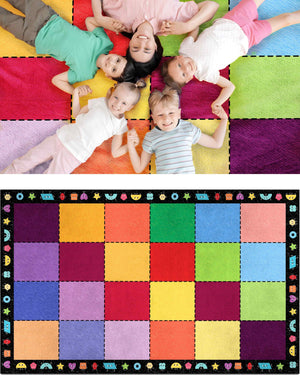 Large Kids Classroom Rug — Multi-Size Educational Area Rug