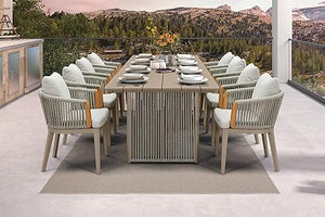 Outdoor Patio Dining Set with Olefin Cushions & Aluminum Frame