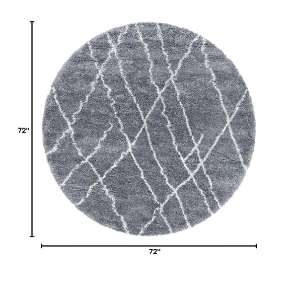 6 Ft Round Shag Area Rug – Soft Touch Polypropylene