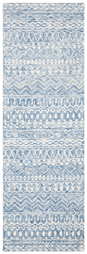 Handmade Wool Runner Rug 2'3" x 7' – Moroccan Boho Geometric