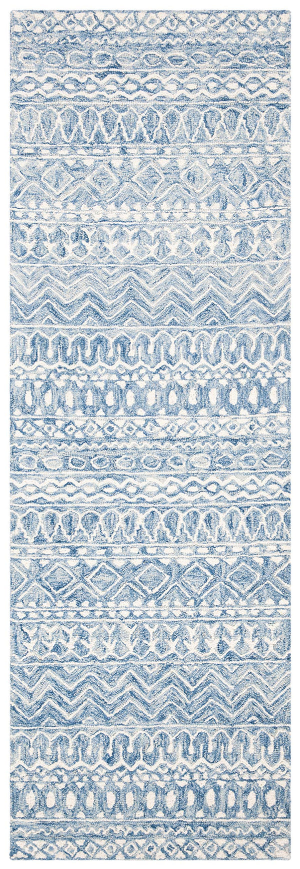 Handmade Wool Runner Rug 2'3" x 7' – Moroccan Boho Geometric