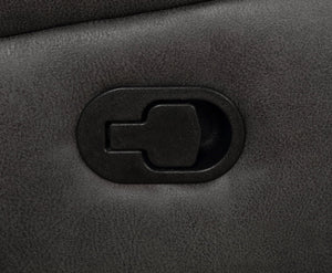 Charcoal Tufted Reclining Sofa – Microfiber Wall Hugger 3-Seater