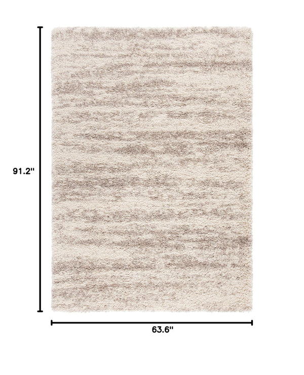 Shag Area Rug 5'3" x 7'6" – Moroccan Tile, Non-Shedding, 2-Inch Pile