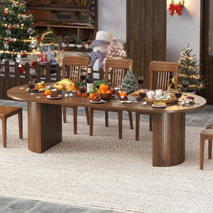 Extendable Oval Dining Table with Storage — Seats 4 to 10