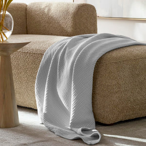 Organic Cotton Throw Blanket – Soft, Lightweight & Breathable, 50x70"