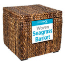 Handwoven Abaca Storage Ottoman with Lid
