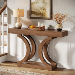 43-Inch Narrow Console Table with Curved Legs