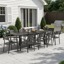 Expandable Aluminum Outdoor Dining Table – 53" to 106", Seats 6–10
