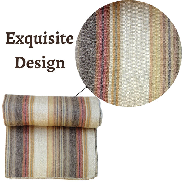 Alpaca Wool Throw Blanket – Soft, Lightweight & Hypoallergenic