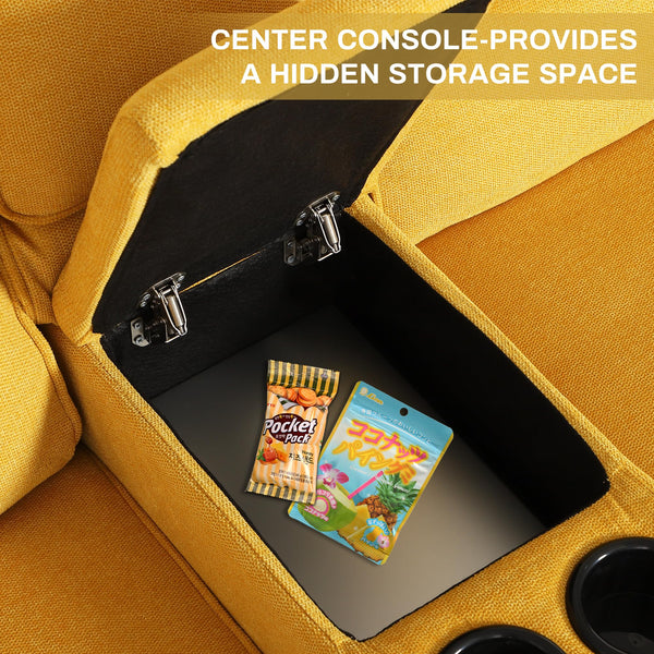 2-Seat Reclining Loveseat with Console & Cup Holders