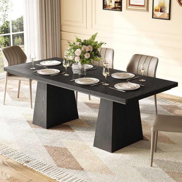 63" Rectangular Dining Table for 4–6 People with Heavy Duty Legs