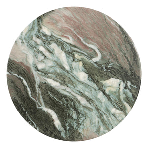 Round Faux Marble End Table – Reinforced Resin Side Table