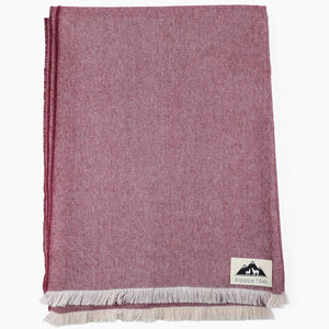 Baby Alpaca Wool Throw Blanket – Herringbone Woven