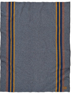 Wool Throw Blanket 54 x 66 Inch — Wool Cotton Blend, Indoor Outdoor