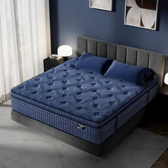 14-Inch Hybrid Pillow Top Mattress – Medium Plush, Memory Foam & Pocket Coils