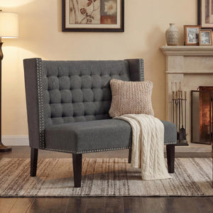 Modern Loveseat Settee Bench with Back