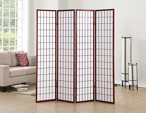4-Panel Oriental Shoji Screen Room Divider