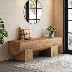 Farmhouse Solid Wood Entryway Bench