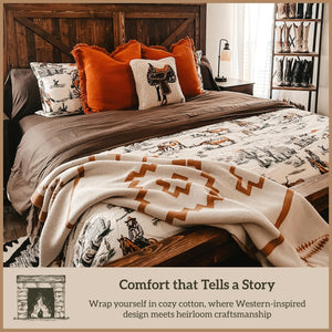 Western Cotton Comforter Set with Pillow Shams