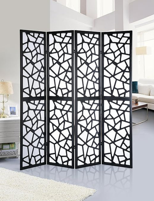 4-Panel Folding Room Divider Screen