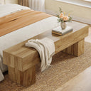 63-Inch Farmhouse Entryway Bench – Engineered Wood, Black & Rustic Brown