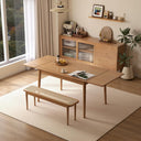 Extendable Solid Oak Dining Table – 49" to 77", Seats 6–10