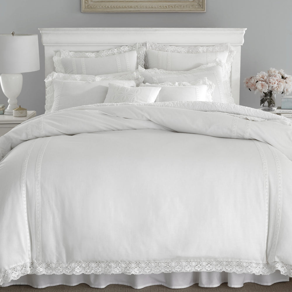 Cotton Duvet Cover Set with Shams – Reversible Bedding