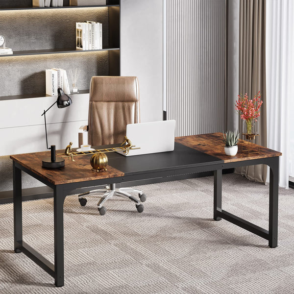 Extra Large Executive Office Desk – Industrial Style