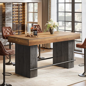 62.2" Industrial Counter Height Bar Table
