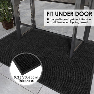 Indoor Outdoor Entryway Door Mat – Non-Slip Rubber Backing, Heavy Duty, Custom Size