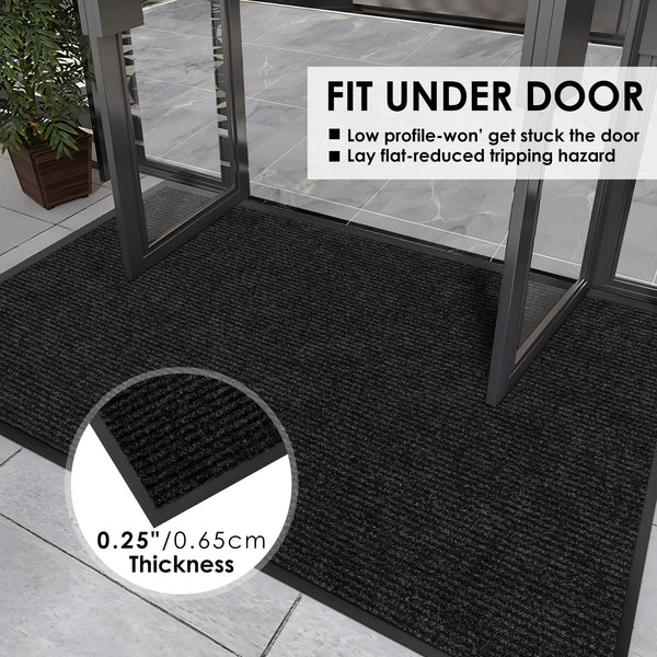 Indoor Outdoor Entryway Door Mat – Non-Slip Rubber Backing, Heavy Duty, Custom Size