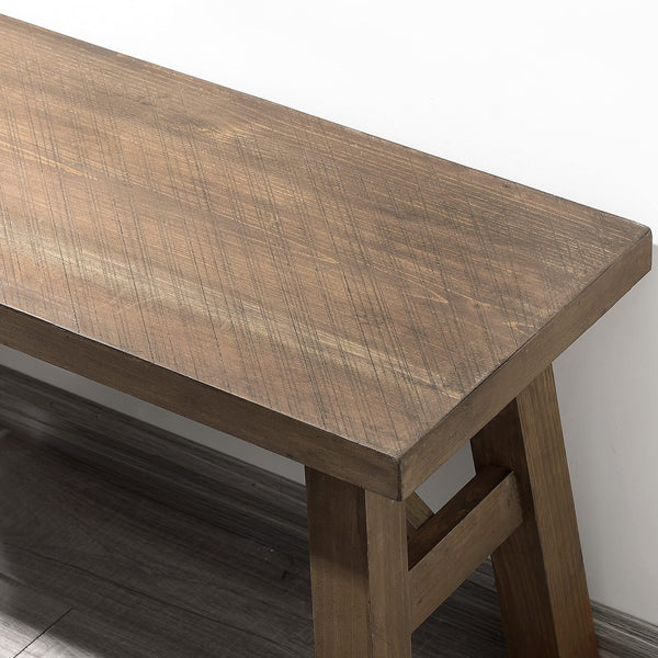 Solid Wood Farmhouse Entryway Bench