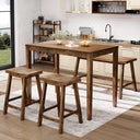 Counter Height Dining Table Set for 4 with Bench and 2 Chairs