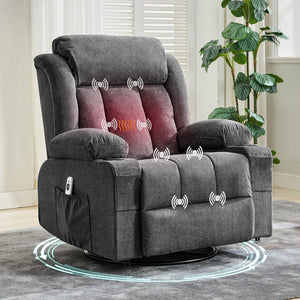 Swivel Glider Rocking Recliner Chair with Cup Holder