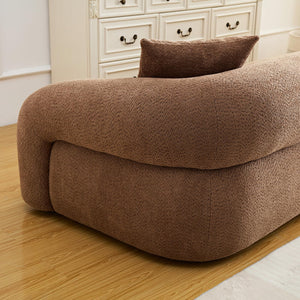 Modern Sectional Sofa 3-Seater with Curved Armrests