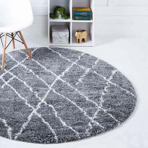 6 Ft Round Shag Area Rug – Soft Touch Polypropylene