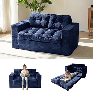 Convertible Sofa Bed – Pull-Out Loveseat Sleeper with Pillows
